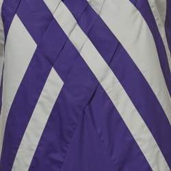 Pre Owned Love Moschino Purple Poplin Braided Detail Shift Dress M