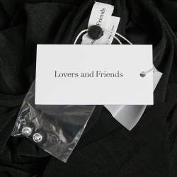 Pre Owned Lovers + Friends Black Jersey Halter Neck Long Dress XS