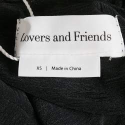 Pre Owned Lovers + Friends Black Jersey Halter Neck Long Dress XS