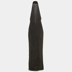 Pre Owned Lovers + Friends Black Jersey Halter Neck Long Dress XS