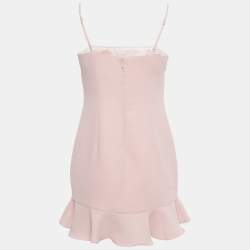 مملوكة مسبقًا فستان لافرز آند فريندز وردي كريب بفولان قصير مقاس صغير (سمول)