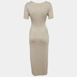 مملوكة مسبقًا Lovers and Friends Grey Melange Jersey Bodycon Midi Dress M