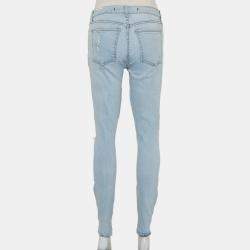 Lovers + Friends Blue Light Wash Denim Distressed Skinny Jeans M