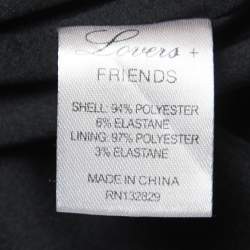 Lovers + Friends Black Georgette Flared Leg Trousers S