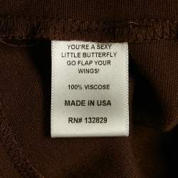LPA Brown Jersey Tie-Up Waist Trousers M