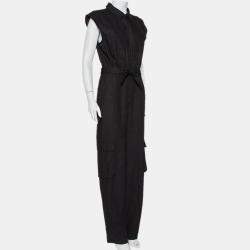 LPA Black Ramie Belted Weronika Jumpsuit M