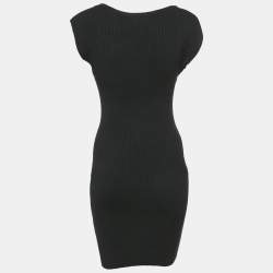 LPA Black Rib Knit Cap Sleeve Short Dress M