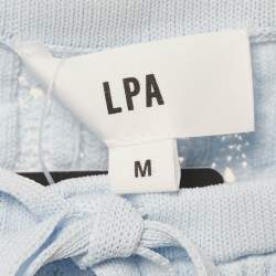 Pre Owned LPA Blue Knit Francesca Mini Dress M