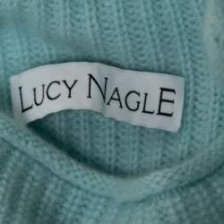 Lucy Nagle Light Blue Cashmere Turtle Neck Sweater S