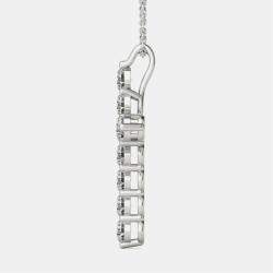 14K Hypoallergenic White Gold Natural Diamond Cross Pendant Necklace (1.00 Ctw)