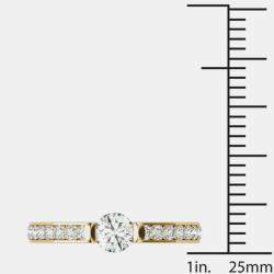 14K Yellow Gold Natural Diamond Engagement Ring (2/3 Ctw) EU 48
