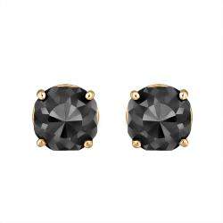 14K Yellow Gold Black Stone Stud Earrings (Appox 4.00 cts)