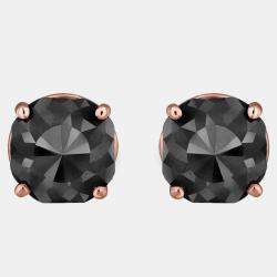 14K Rose Gold Black Stone Stud Earrings (Appox 5.00 cts)