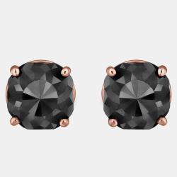 14K Rose Gold Black Stone Stud Earrings (Appox 6.00 cts)