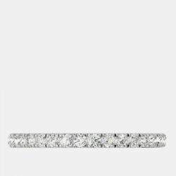14K White Gold Natural Diamond Wedding Band (1/3 Ctw) US 7