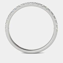 14K White Gold Natural Diamond Wedding Band (1/3 Ctw) US 7