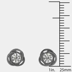 14K White Gold/Black Rhodium Natural Diamond Earrings (1/2 Ctw)
