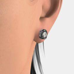 14K White Gold/Black Rhodium Natural Diamond Earrings (1/2 Ctw)