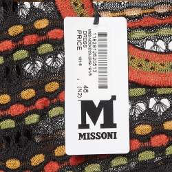 M Missoni Multicolor Patterned Knit Long Sleeve Midi Dress L