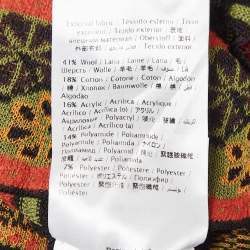 M Missoni Multicolor Patterned Knit Long Sleeve Midi Dress L
