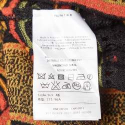 M Missoni Multicolor Patterned Knit Long Sleeve Midi Dress L