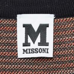 مملوكة مسبقًا M Missoni Denim Patterned Knit Full Sleeve Midi Dress L