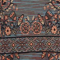 مملوكة مسبقًا M Missoni Denim Patterned Knit Full Sleeve Midi Dress L