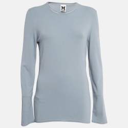 M Missoni Grey Knit Full Sleeve Top L