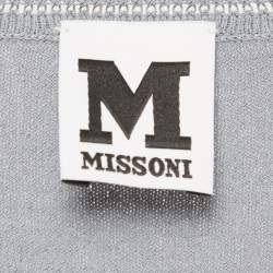 M Missoni Grey Knit Full Sleeve Top L