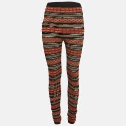M Missoni Multicolor Stripe Patterned Knit Leggings M