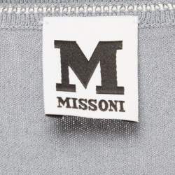 Pre Owned M Missoni Grey Knit Full Sleeve Top L