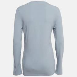 Pre Owned M Missoni Grey Knit Full Sleeve Top L