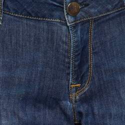 Pre Owned M Missoni Denim Blue Cotton Skinny Fit Jeans L/Waist 33"