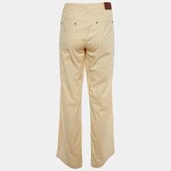 M Missoni Denim Light Beige Cotton Straight Fit Trousers L/Waist 35"