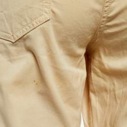 M Missoni Denim Light Beige Cotton Straight Fit Trousers L/Waist 35"
