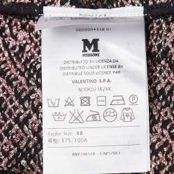 Pre Owned M Missoni Multicolor Patterned Lurex Knit Sleeveless Midi Dress L