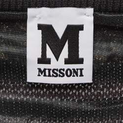 Pre Owned M Missoni Multicolor Patterned Lurex Knit Sleeveless Midi Dress L