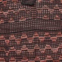 Pre Owned M Missoni Black/Red Patterned Lurex Knit Sleeveless Maxi Dress L