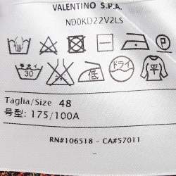 Pre Owned فستان ميدي إم ميزوني نمط تريكو متعدد الألوان بأكمام طويلة مقاس كبير - لارج