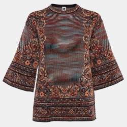 Pre Owned M Missoni Multicolor Patterned Knit Top M