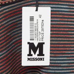 Pre Owned M Missoni Multicolor Patterned Knit Top M