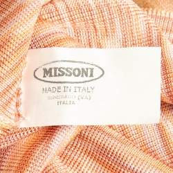 Pre Owned M Missoni Pink/Multicolor Jersey Tank Top M
