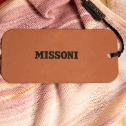 Pre Owned M Missoni Pink/Multicolor Jersey Tank Top M