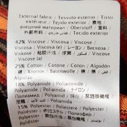 Pre Owned M Missoni Orange/Black Patterned Knit Long Sleeve Top L