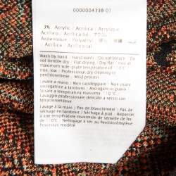 Pre Owned M Missoni Orange Floral Jacquard Knit Top M