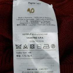 Pre Owned M Missoni Dark Red Patterned Knit Jumper M