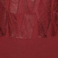 Pre Owned M Missoni Dark Red Patterned Knit Jumper M