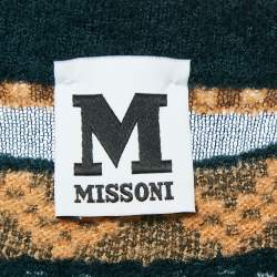 Pre Owned M Missoni Green Patterned Knit Top M