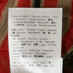 Pre Owned M Missoni Multicolor Patterned Knit Ruffled Midi Dress L