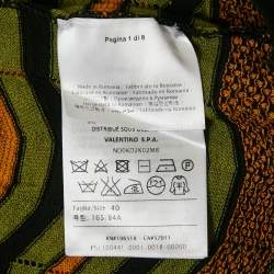 Pre Owned M Missoni Multicolor Patterned Knit Ruffled Midi Dress S